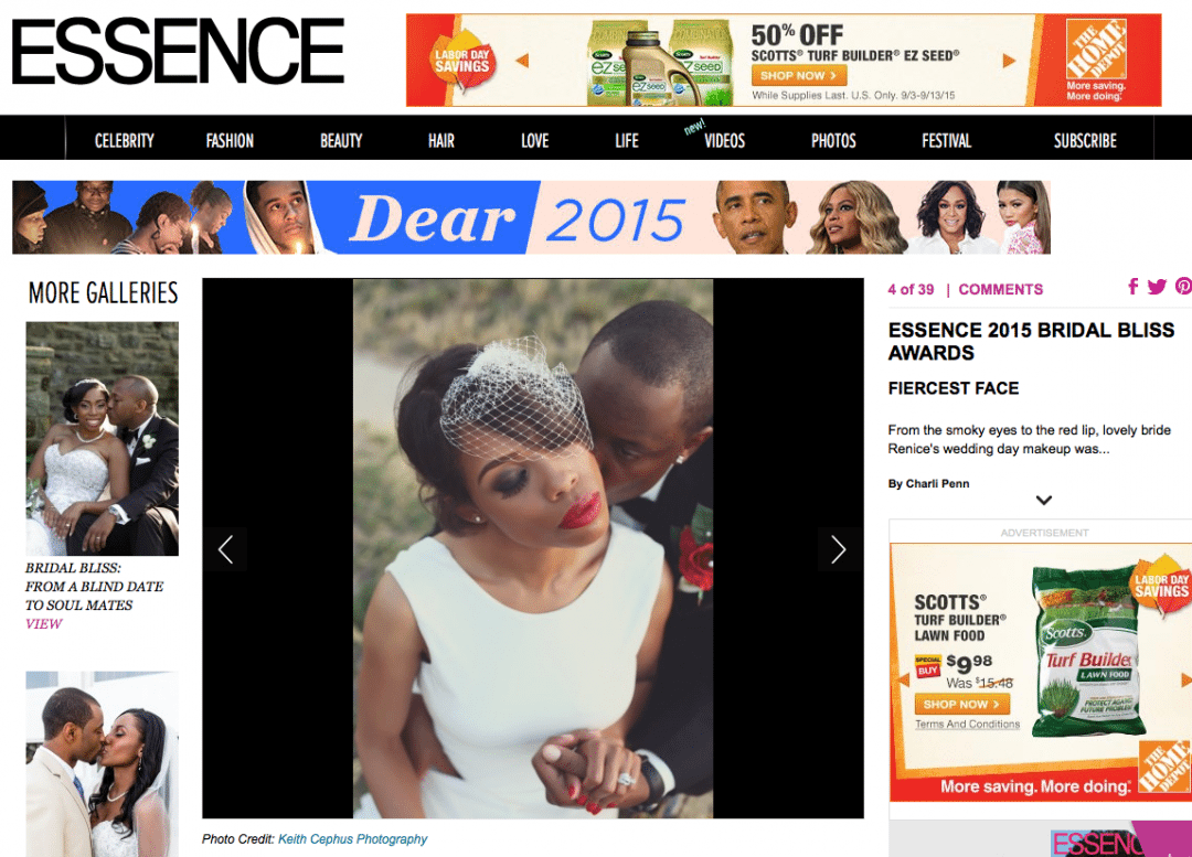 Keith Cephus Photography Wins 2015 Essence “Bridal Bliss” Award!