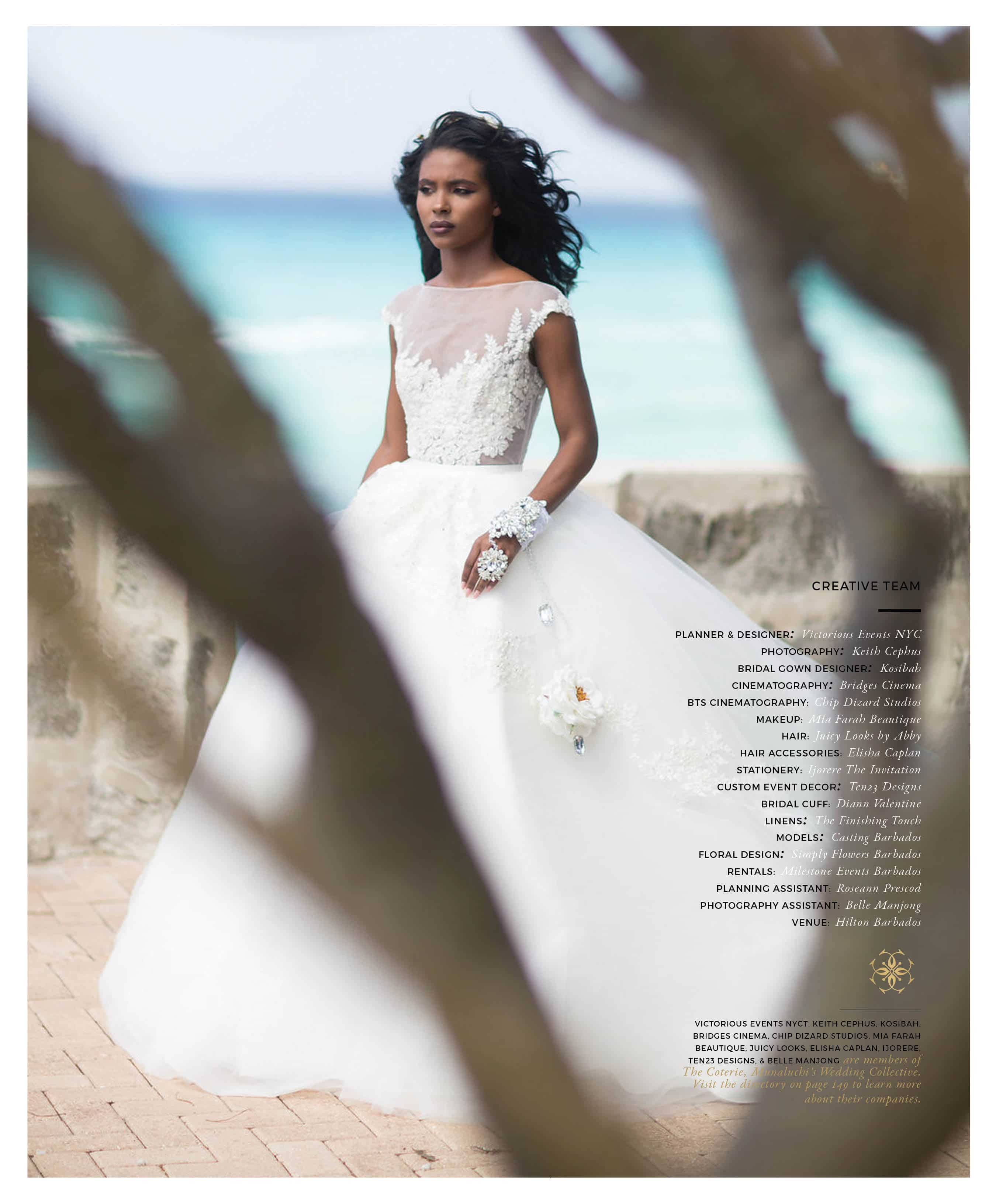 Destination Wedding Photographer | Keith Cephus’ Barbados Styled Shoot Featured in Munaluchi Bride Magazine!!