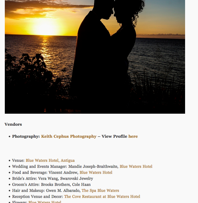 Blue Water Hotel Antigua Wedding Photographer | Antigua Destination Wedding Photographer | Cephus’ Wedding Featured in Munaluchi Bride!