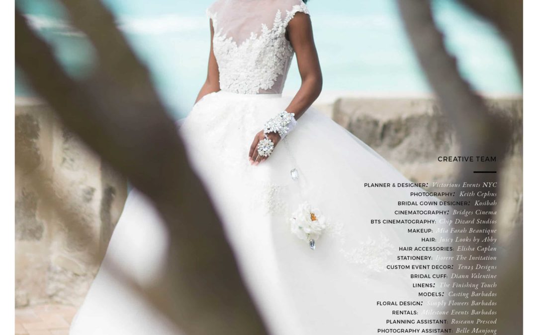 Destination Wedding Photographer | Keith Cephus’ Barbados Styled Shoot Featured in Munaluchi Bride Magazine!!